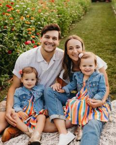 Dr. Allie Jones with her husband and 2 young daughters